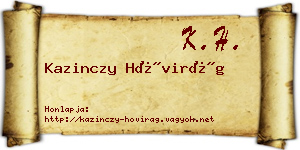 Kazinczy Hóvirág névjegykártya